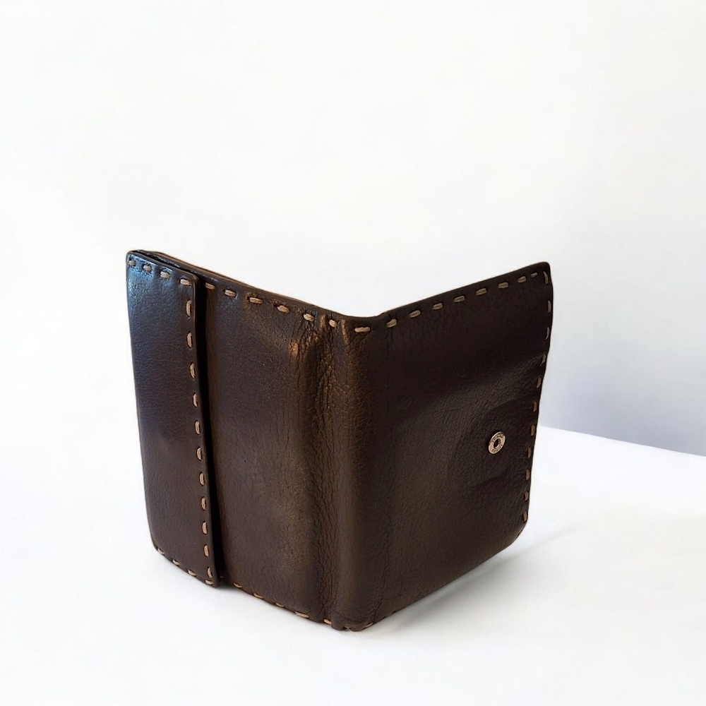 Fendi Selleria Small Bifold Wallet | Hand-Stitched Roman Leather - Picture 15 of 16